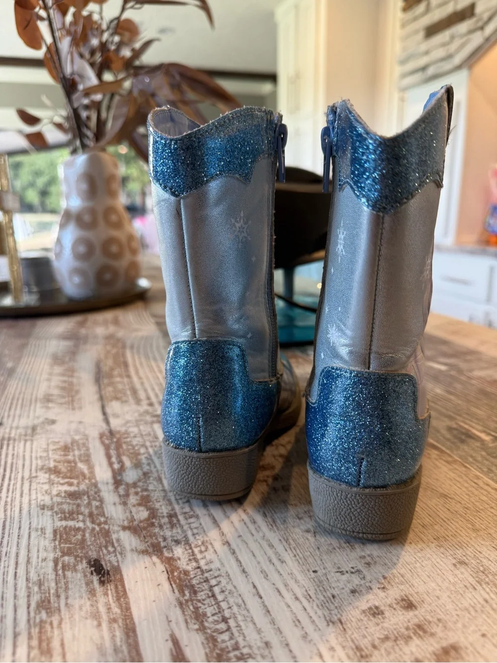 Kids Disney Frozen Glitter Boots